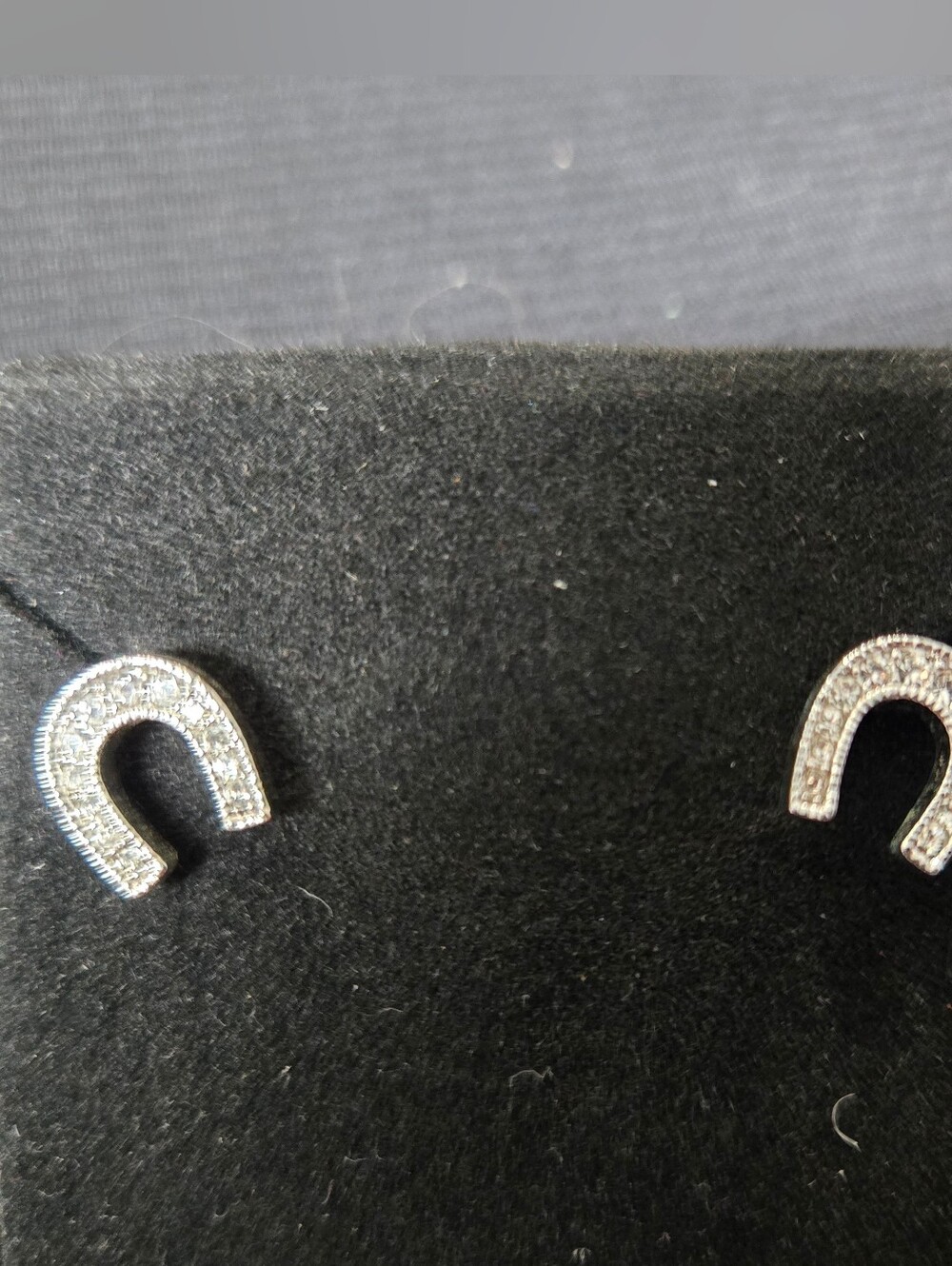 Dainty Silver Horseshoe Stud Earrings